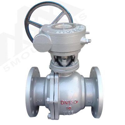 Q341F stainless steel worm gear flange ball valve