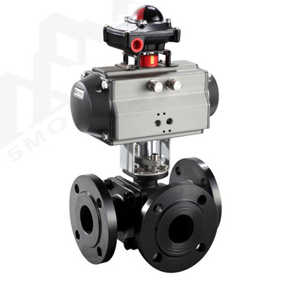 Q645/Q644 high platform three-way pneumatic ball valve