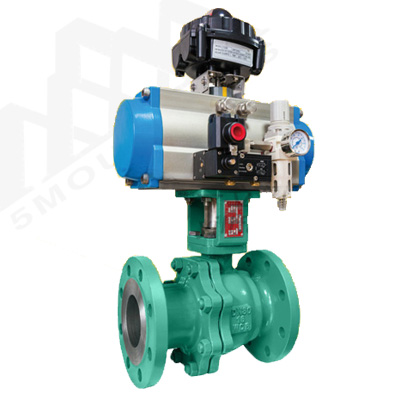 Q641F wear-resistant pneumatic flange ball valve