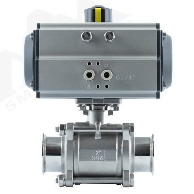 Q681F-16P pneumatic three-piece quick-fit ball valve